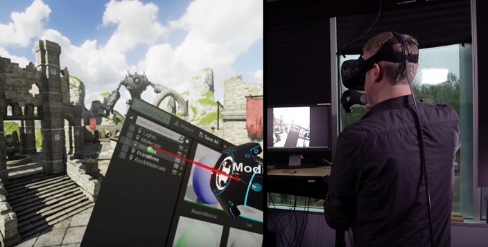 Epic Games' Unreal Editor allows you to develop Virtual Reality games in Virtual Reality