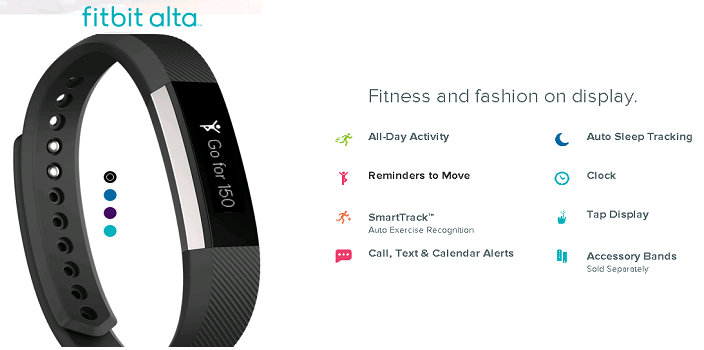 Fitbit Alta, a Bracelet like activity tracker device - TechDotMatrix