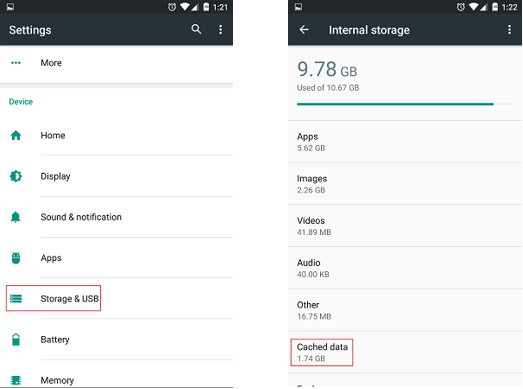 How to clear app data and app cache in Android Marshmallow?