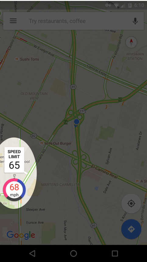 How to add a Speedometer to Google Maps on Android