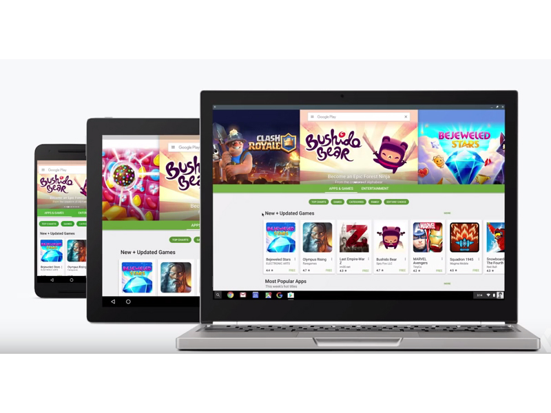 Google demonstrates the integration of Android Apps via Google Play in Chromebook