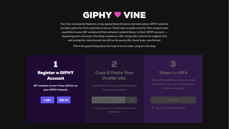 Vine to Giphy