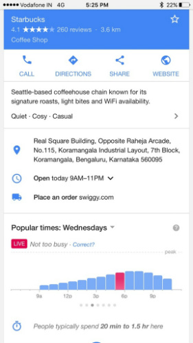 Google Search can now tell you how crowded a restaurant is in real time