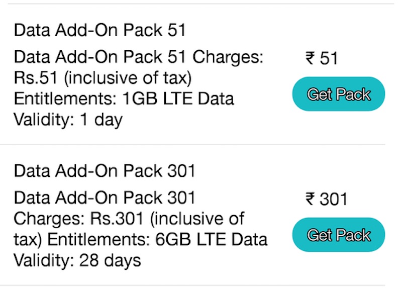 How to use High Speed data after 1 GB limit in Reliance Jio