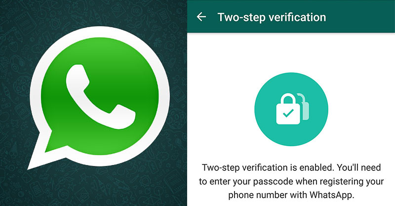 two step verification in Whatsapp