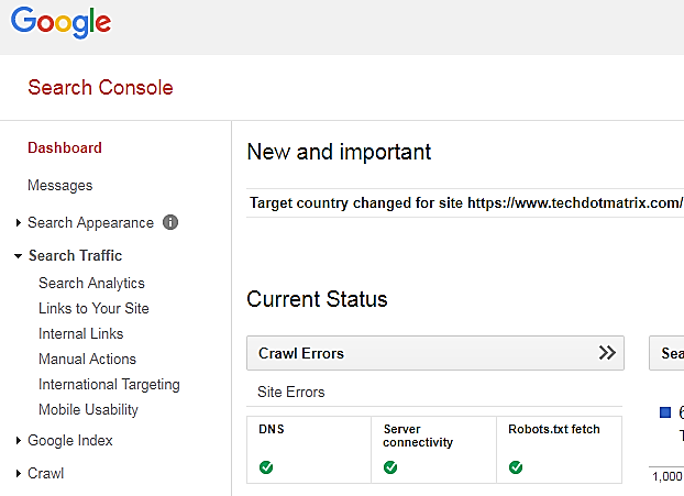 Find the traffic stats of a specific page in Google Search Console