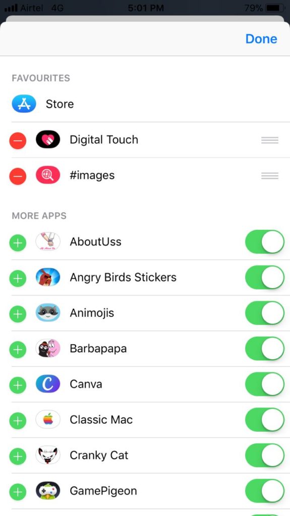 Hide App Icons in iMessage on iOS 11