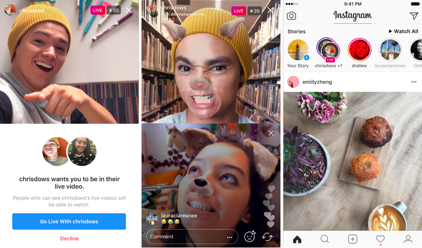 how to add a friend to your instagram live story