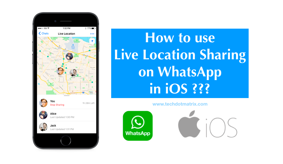 how to use live location sharing on whatsapp in ios