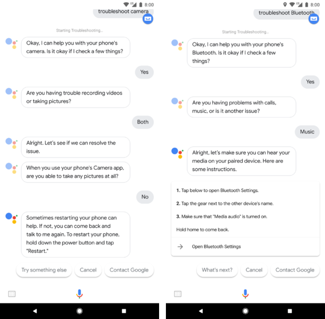 Google Assistant can troubleshoot your phone