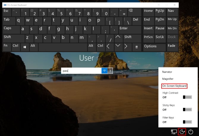 How to login to Windows OS without keyboard