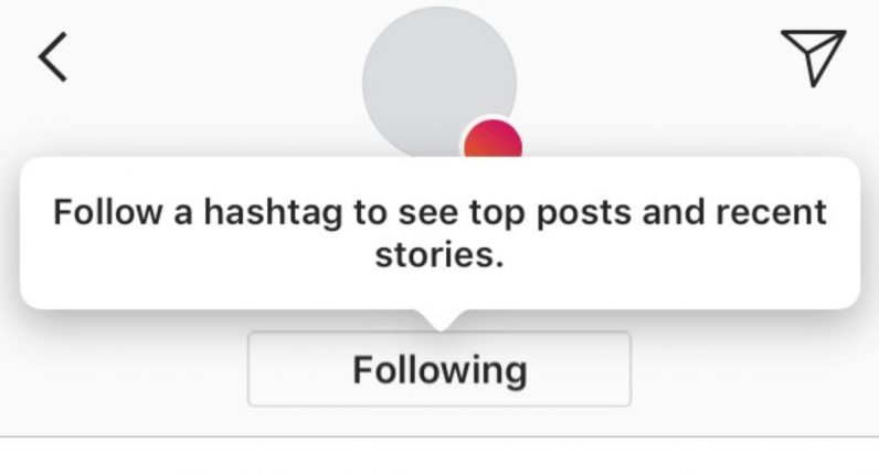 instagram testing follow hashtags