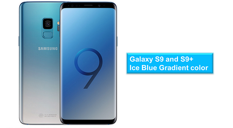 Galaxy S9 and Galaxy S9+ Ice Blue Gradient color