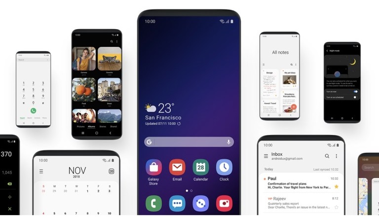 android pie update with one ui for samsung