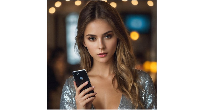 Girl with iPhone