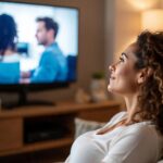 Girl watching TV
